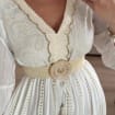 White Boho Maxi Dress for Women, Long Embroidered Summer Dress, Beach Vacation Dress, Bohemian Resort Dress, Bridal Shower Outfit.
