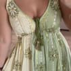 Sage Green Boho Maxi Dress, Floral Embroidered Summer Dress, Flowy Bohemian Dress, Cottagecore Dress, Beach Vacation Outfit