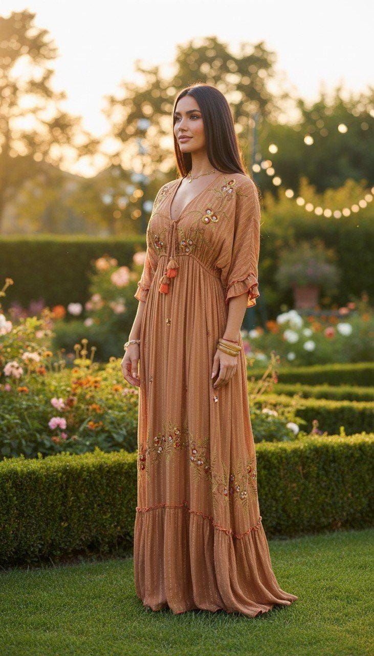 Maxi Bohemian Dress, Boho Wedding Dress, Boho Maxi Dress, Boho Dress Women, Hippie Dress, Beach Dress, Pattern Dress.