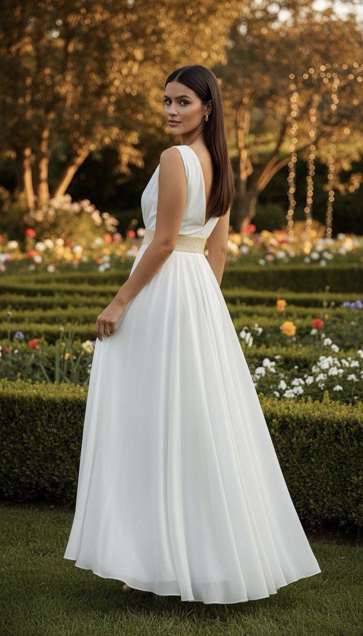 Sleeveless Ceremony Dress for Women – Elegant Formal Evening Dress, Wedding Guest Outfit, Minimalist Chic Long Dress