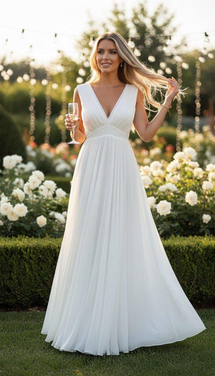 Sleeveless Ceremony Dress for Women – Elegant Formal Evening Dress, Wedding Guest Outfit, Minimalist Chic Long Dress