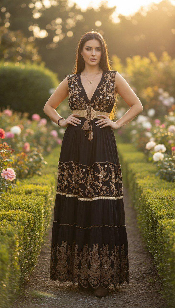 Maxi Boho Dress for Women, Bohemian Maxi Dress, Boho Wedding Dress, Dress Pattern, Boho Kleid, Coachella Dress, Hippie Dress, Formal Dress.