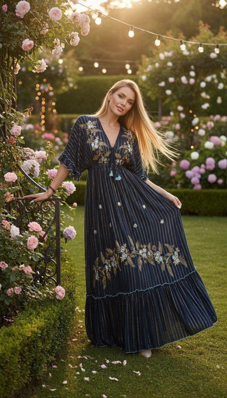 Maxi Boho Dress, Boho Dress for Women, Boho Wedding Dress, Dress Pattern, Boho Kleid, Bohemian Dresses, Flowy Boho Dress, Elegant Boho Dress