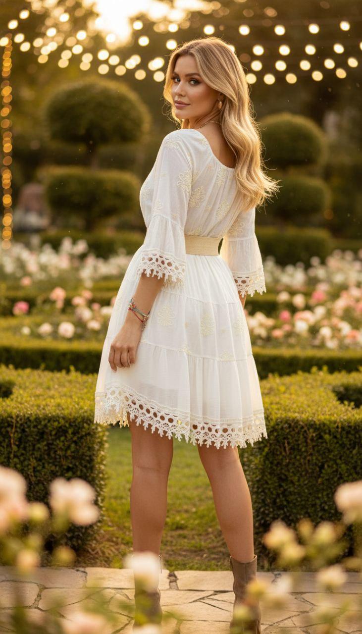 Boho Short Cotton Dress for Women, Summer Mini Dress, Boho Kleid, Boho, Casual Beach Outfit, Mini Boho Dress, Hippie Mini Dress, Boho Dress.