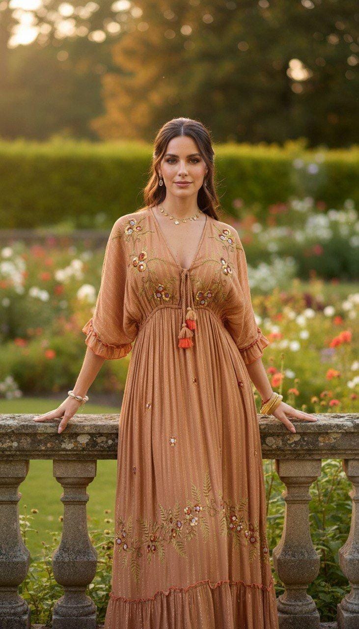 Maxi Bohemian Dress, Boho Wedding Dress, Boho Maxi Dress, Boho Dress Women, Hippie Dress, Beach Dress, Pattern Dress.