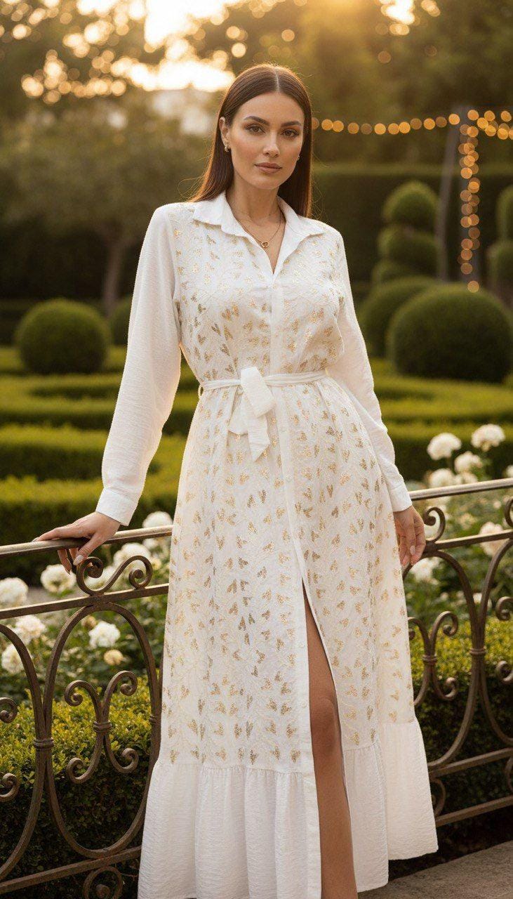 White Boho Dress, Boho Dress for Women, Maxi Boho Dress, Wedding Boho Dress, Coachella Dress, Flowy Dress, Cotton Maxi Dress.