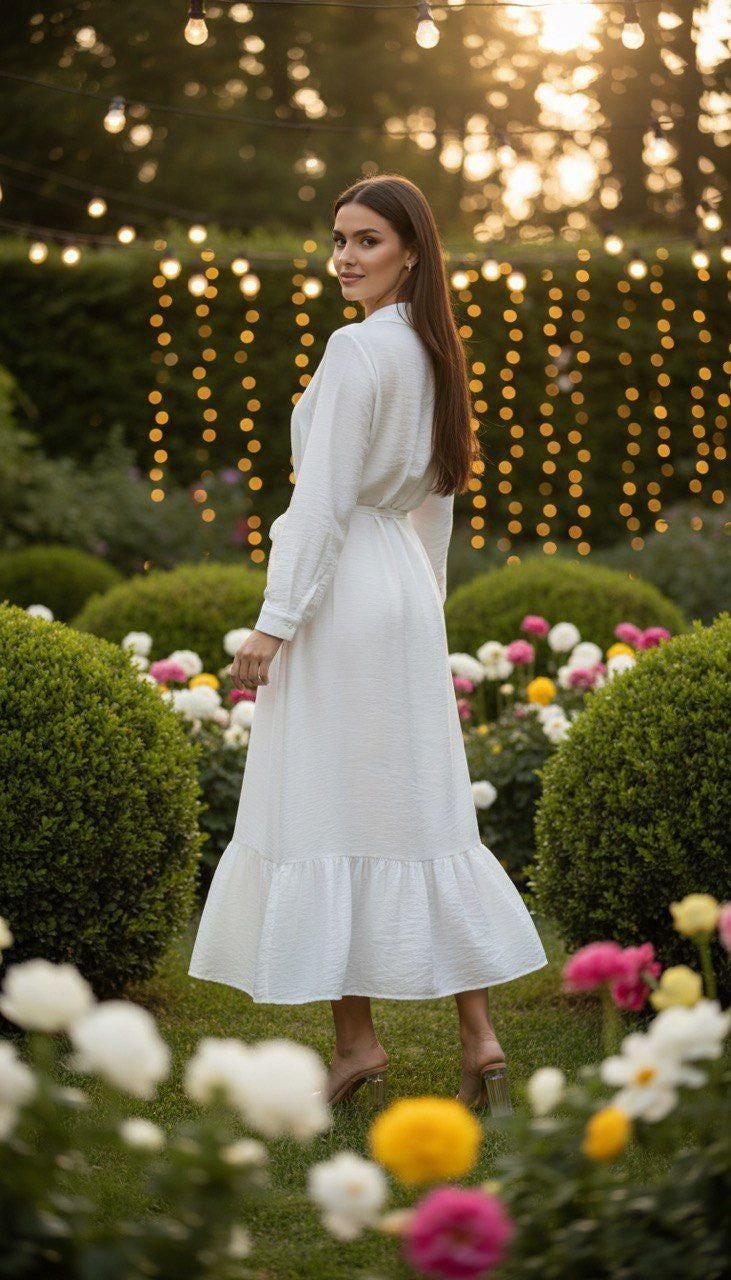 White Boho Dress, Boho Dress for Women, Maxi Boho Dress, Wedding Boho Dress, Coachella Dress, Flowy Dress, Cotton Maxi Dress.