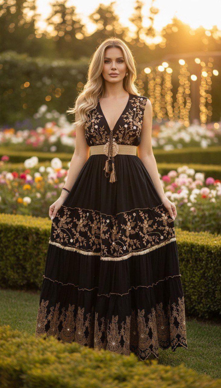 Maxi Boho Dress for Women, Bohemian Maxi Dress, Boho Wedding Dress, Dress Pattern, Boho Kleid, Coachella Dress, Hippie Dress, Formal Dress.