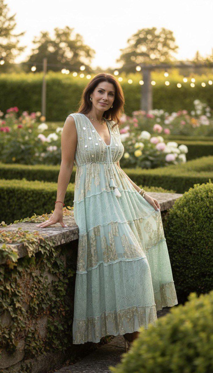 Yellow Boho Maxi Dress Sleeveless, Long Flowy Summer Dress, Beach Vacation Outfit, Elegant Bohemian Maxi Dress for Women, Boho Maxi Dress.