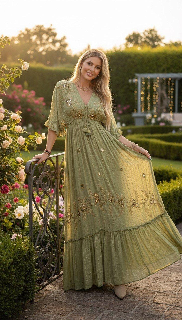 Maxi Bohemian Dress, Boho Wedding Dress, Boho Maxi Dress, Boho Dress Women, Hippie Dress, Beach Dress, Pattern Dress.