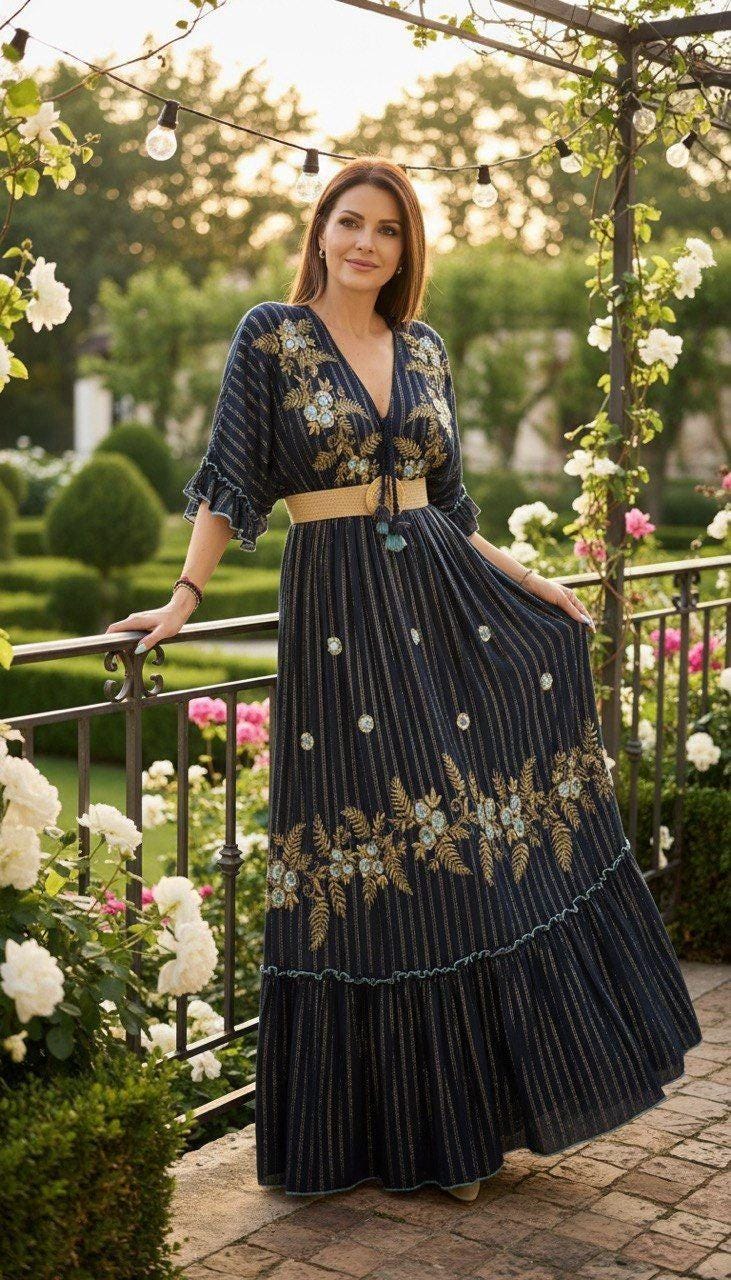 Maxi Bohemian Dress, Boho Wedding Dress, Boho Maxi Dress, Boho Dress Women, Hippie Dress, Beach Dress, Pattern Dress.