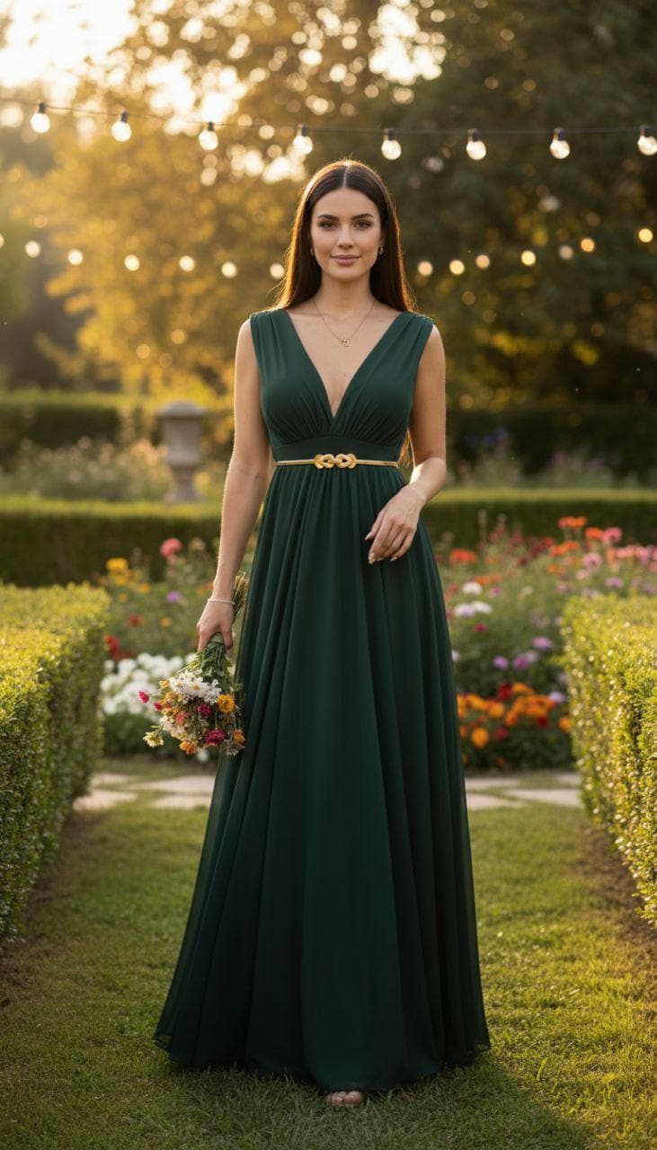 Sleeveless Ceremony Dress for Women – Elegant Formal Evening Dress, Wedding Guest Outfit, Minimalist Chic Long Dress
