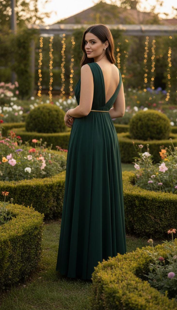 Sleeveless Ceremony Dress for Women – Elegant Formal Evening Dress, Wedding Guest Outfit, Minimalist Chic Long Dress