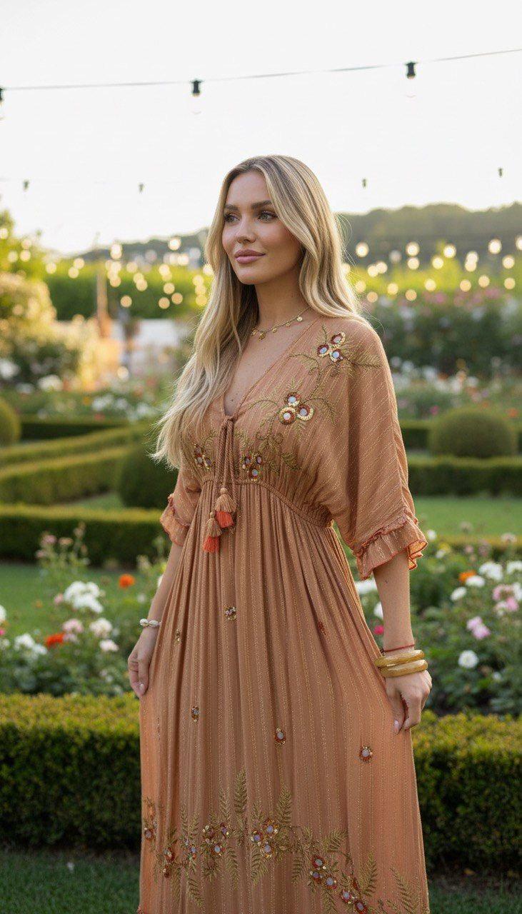 Maxi Boho Dress, Boho Dress for Women, Boho Wedding Dress, Dress Pattern, Boho Kleid, Bohemian Dresses, Flowy Boho Dress, Elegant Boho Dress