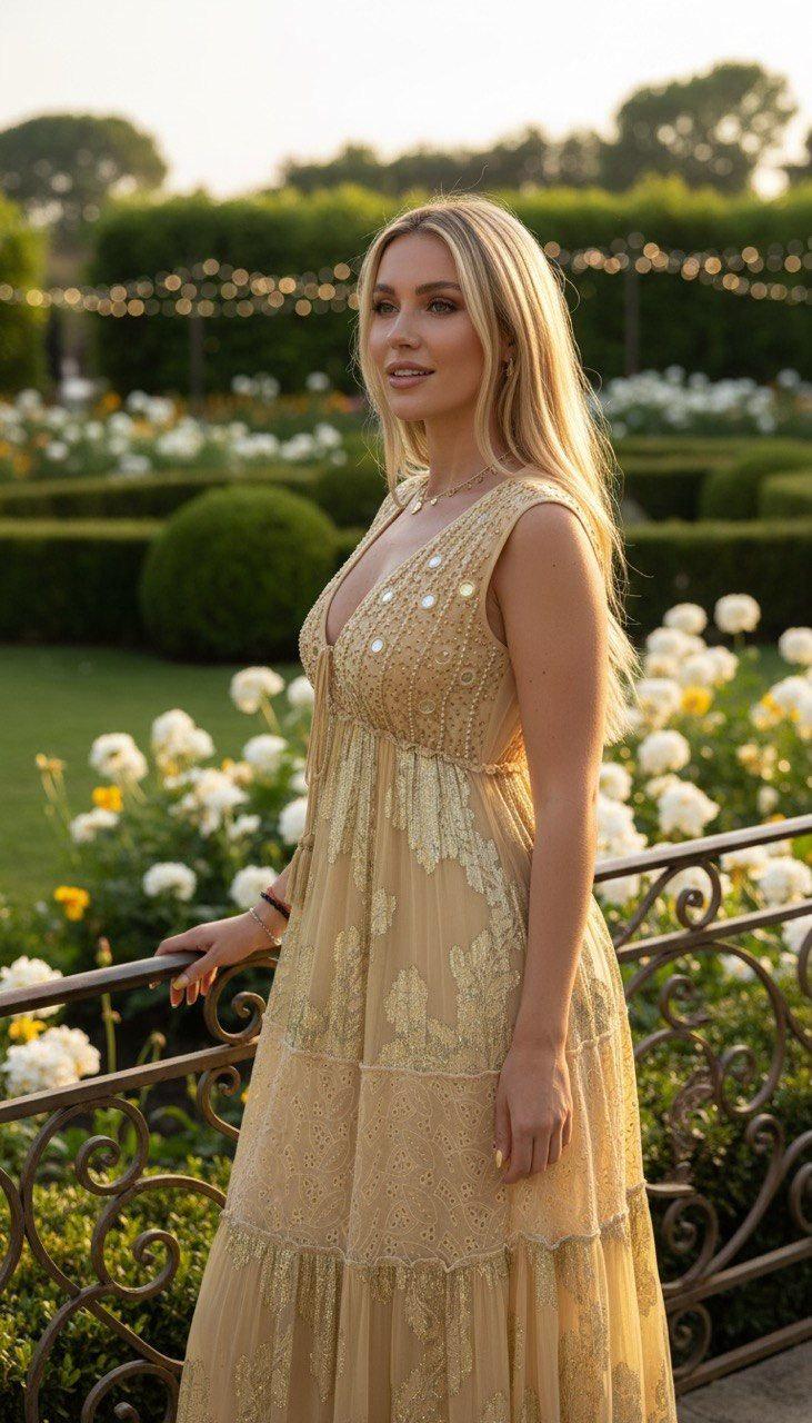 Yellow Boho Maxi Dress Sleeveless, Long Flowy Summer Dress, Beach Vacation Outfit, Elegant Bohemian Maxi Dress for Women, Boho Maxi Dress.