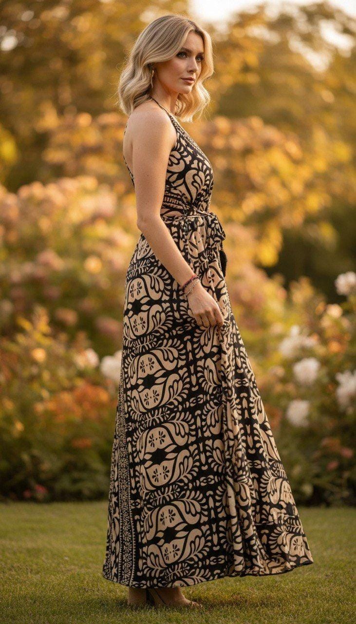 Elegant Long Silk Dress | Flowy Satin Maxi Dress | Minimalist Evening Dress for Party, Wedding or Special Occasion, Silk Boho Dress.