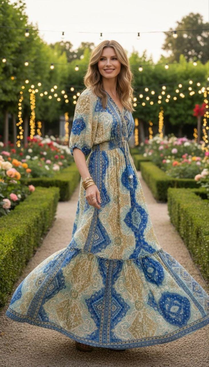 Maxi Silk Boho Dress, Hippie Silk Dress, Coachella Dress, Dress Pattern, Boho Lleida, Bohemian Silk Dress, Silk Maxi Dress.