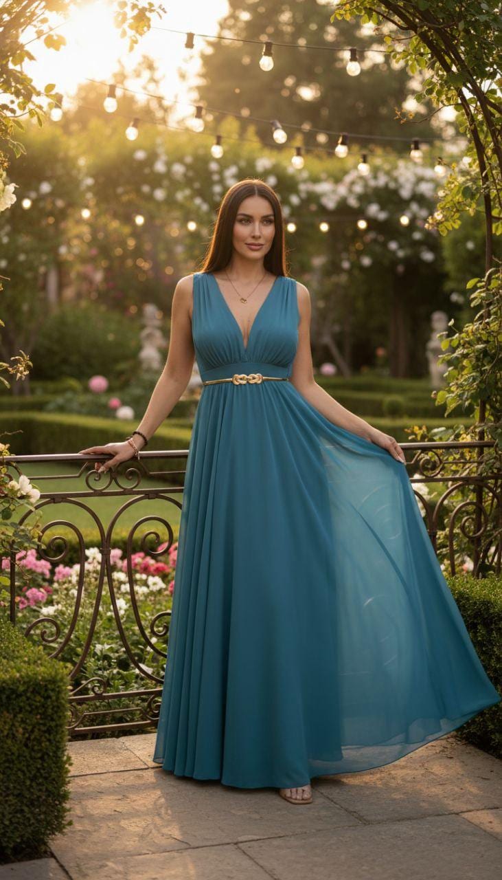 Sleeveless Ceremony Dress for Women – Elegant Formal Evening Dress, Wedding Guest Outfit, Minimalist Chic Long Dress