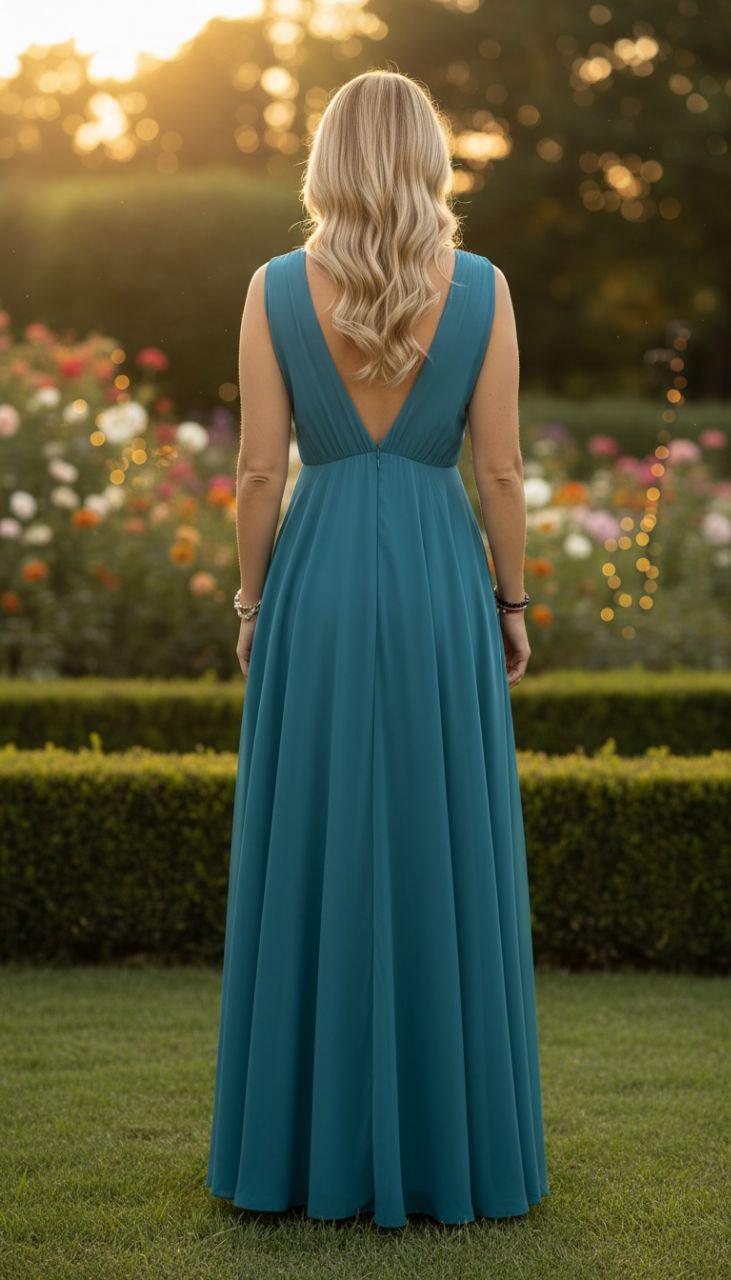 Sleeveless Ceremony Dress for Women – Elegant Formal Evening Dress, Wedding Guest Outfit, Minimalist Chic Long Dress