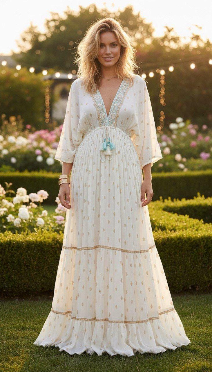 Boho Wedding Dress, Boho Kleid, Bohemian Maxi Dress, Wedding Dress Boho, Flowy Boho Dress, Dress Boho for Wedding, Dress Maxi Boho, Boho Chic