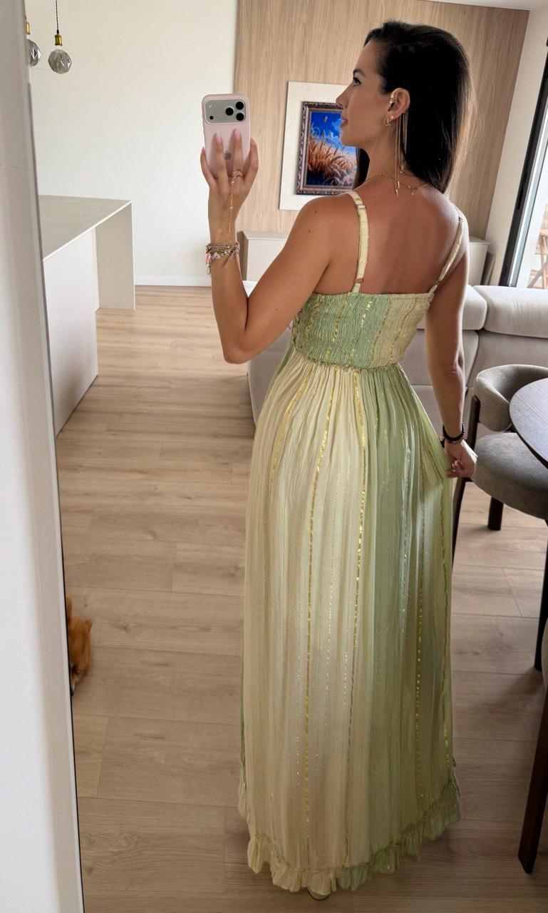 Mustard Boho Maxi Dress, Embroidered Summer Dress, Flowy Bohemian Dress, Beach Vacation Dress, Resort Wear for Women