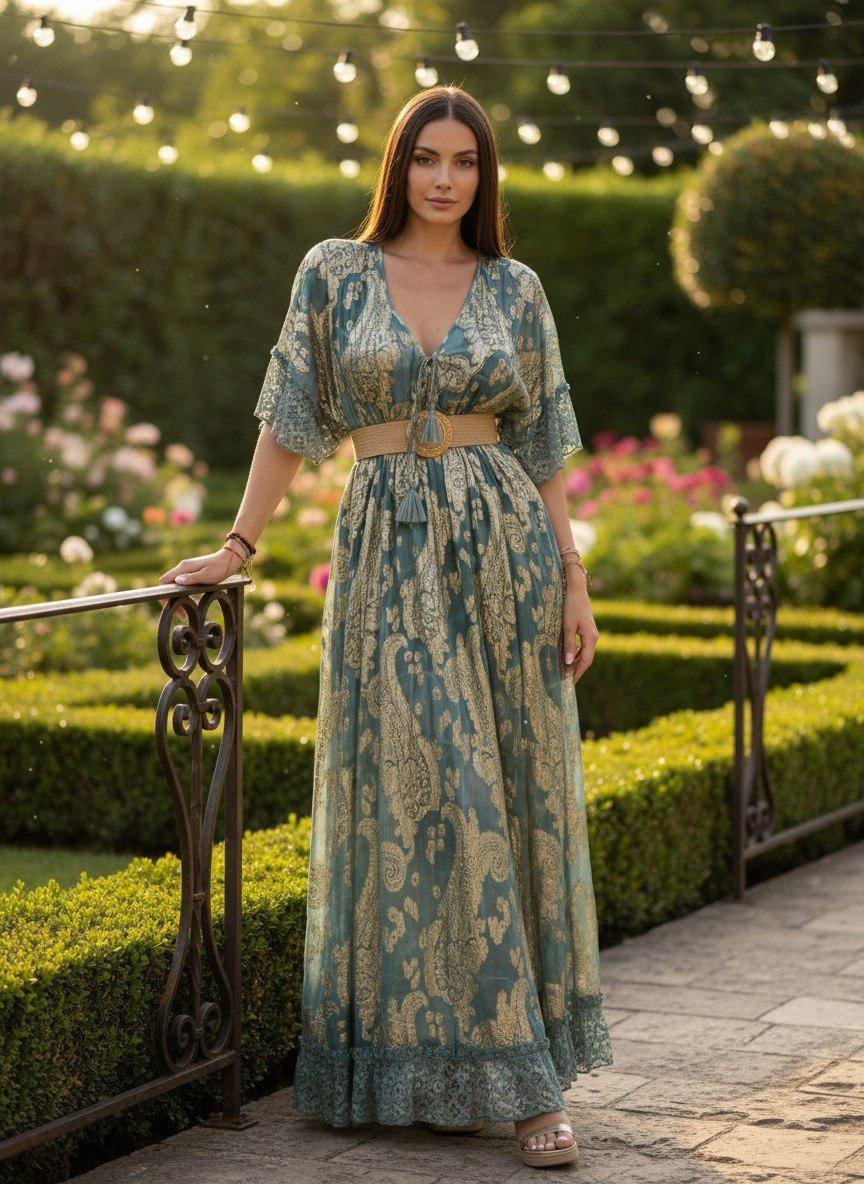 Blue Boho Dress, Bohemian Dress, Festival Boho Dress, Boho Kleid, Hippie Dress, Elegant Boho Dress, Boho, Boho Maxi Dresses.