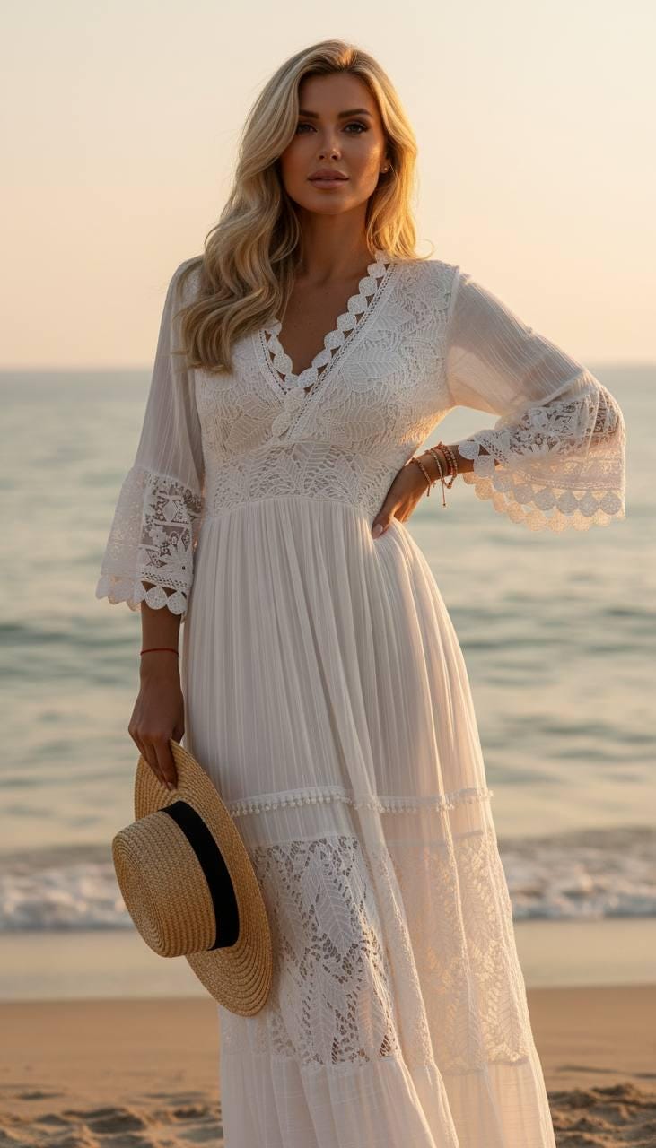 Black Maxi Boho Dress, Black Cotton Dress, Boho Wedding Dress, Bohemian Dresses, Beach Wedding Dress, Boho Dress, Formal Dress.