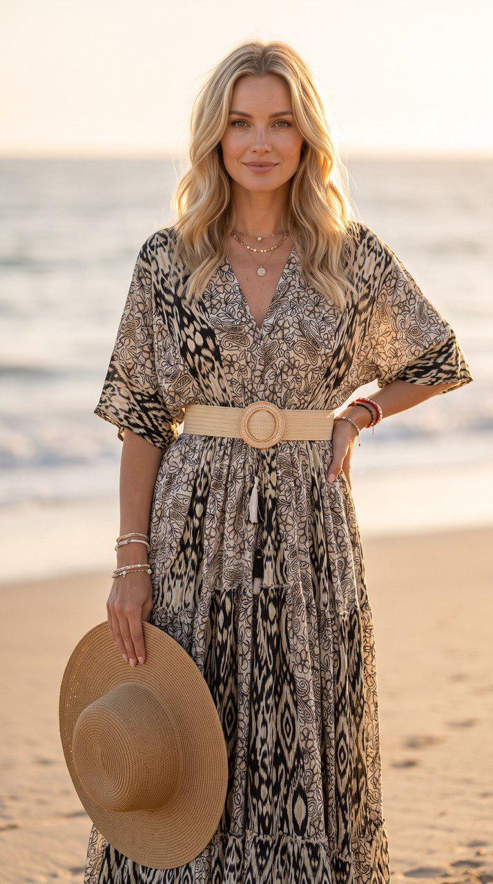 Boho Silk Maxi Dress, Paisley Print Dress, Long Summer Dress, Bohemian Dress, Beach Dress, Flowy Women Dress, Vacation Dress.