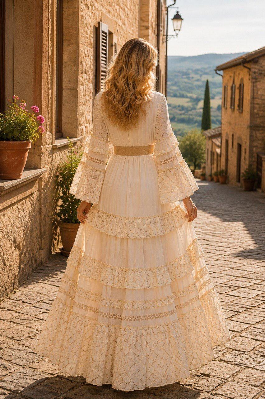 Boho Autumn Maxi Dress, Paisley Print Dress, Long Flowy Dress, Bell Sleeve Dress, Romantic Fall Dress, Vintage Bohemian Dress, Boho Dress.