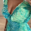 Turquoise Boho Mini Dress, Paisley Summer Dress, Bohemian Beach Dress, Ruffle Sundress, Festival Dress, Vacation Dress, Cottagecore Dress.