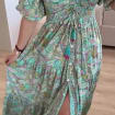 Paisley Boho Maxi Dress, off Shoulder Summer Dress, Flowy Bohemian Dress, Beach Vacation Dress, Romantic Resort Wear.