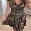 Black Boho Mini Dress for Women, Floral Summer Dress, Beach Vacation Dress, Flowy Ruffle Dress, Bohemian Resort Wear, Smocked Mini Dress.